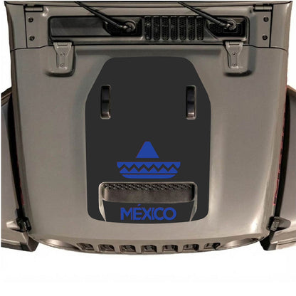 CarCode hood decal for Jeep Wrangler JL/JLU Rubicon 392 and JT Gladiator Mojave 2020-2026, style #16, shown on vehicle hood
