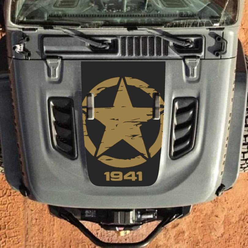 Hood Decal for Jeep Wrangler JL JLU Gladiator JT Rubicon Hood 2018+ Style #29