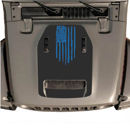 CarCode hood decal for Jeep Wrangler JL/JLU Rubicon 392 and JT Gladiator Mojave, stylish design on vehicle hood.