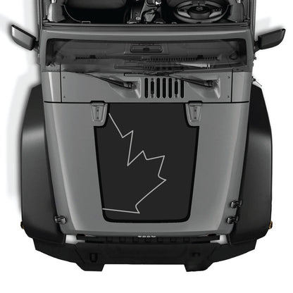 CarCode hood decal for Jeep Wrangler JK/JKU 2007-2018, style #69, black graphic design on vehicle hood
