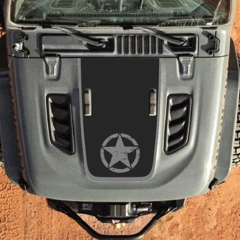 Hood Decal for Jeep Wrangler JL JLU Gladiator JT Rubicon Hood 2018+ Style #16