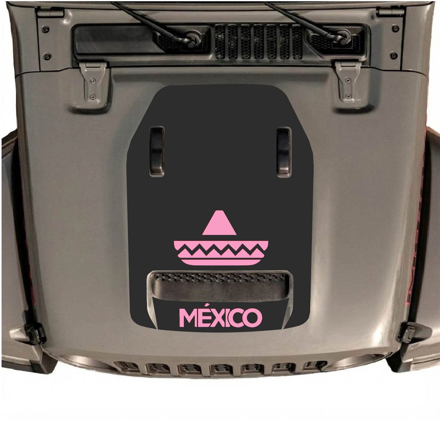 CarCode hood decal for Jeep Wrangler JL/JLU Rubicon 392 and JT Gladiator Mojave 2020-2026, style #16, shown on vehicle hood