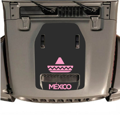 CarCode hood decal for Jeep Wrangler JL/JLU Rubicon 392 and JT Gladiator Mojave 2020-2026, style #16, shown on vehicle hood