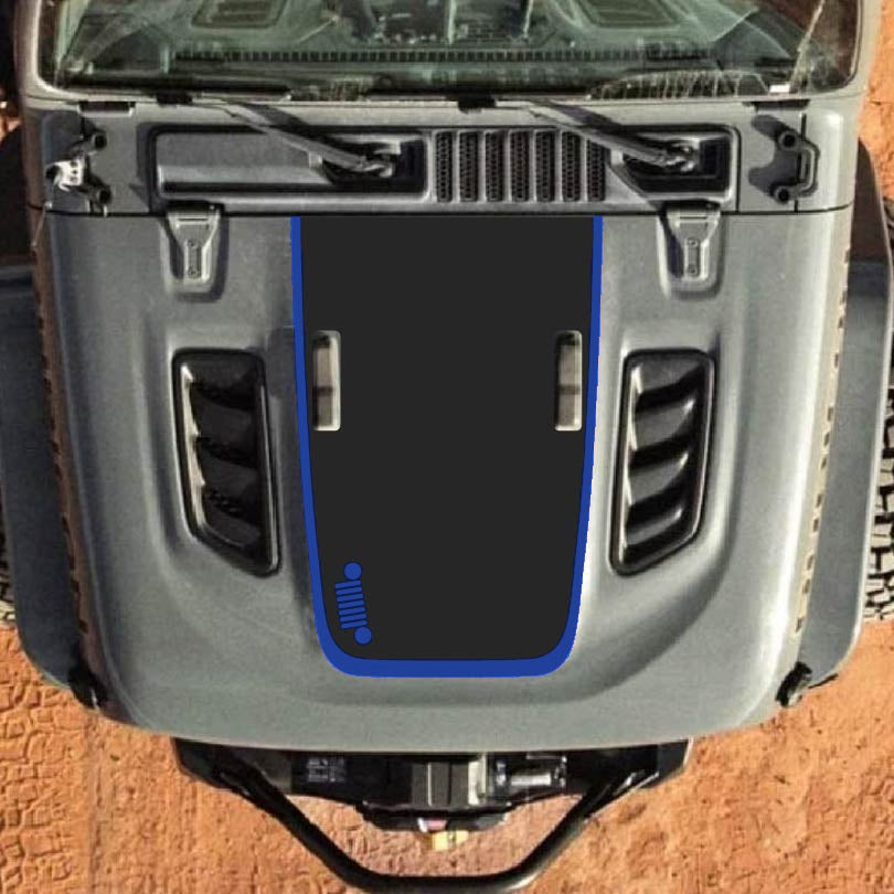 Hood Decal for Jeep Wrangler JL JLU Gladiator JT Rubicon Hood 2018+ Style #08