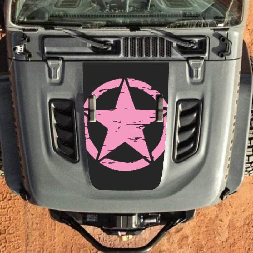 Hood Decal for Jeep Wrangler JL JLU Gladiator JT Rubicon Hood 2018+ Style #24