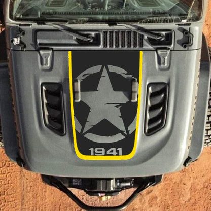 Hood Decal for Jeep Wrangler JL JLU Gladiator JT Rubicon Hood 2018+ Style #85