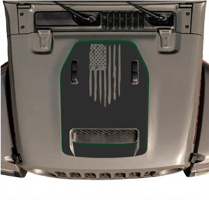 CarCode hood decal for Jeep Wrangler JL/JLU Rubicon 392 and Gladiator Mojave 2020-2026, style #84, featuring bold graphic design.