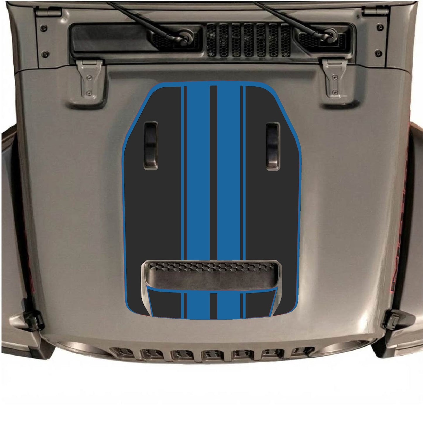 CarCode hood decal for Jeep Wrangler JL/JLU Rubicon 392 and JT Gladiator Mojave, stylish design on vehicle hood.