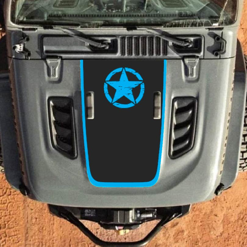 Hood Decal for Jeep Wrangler JL JLU Gladiator JT Rubicon Hood 2018+ Style #22