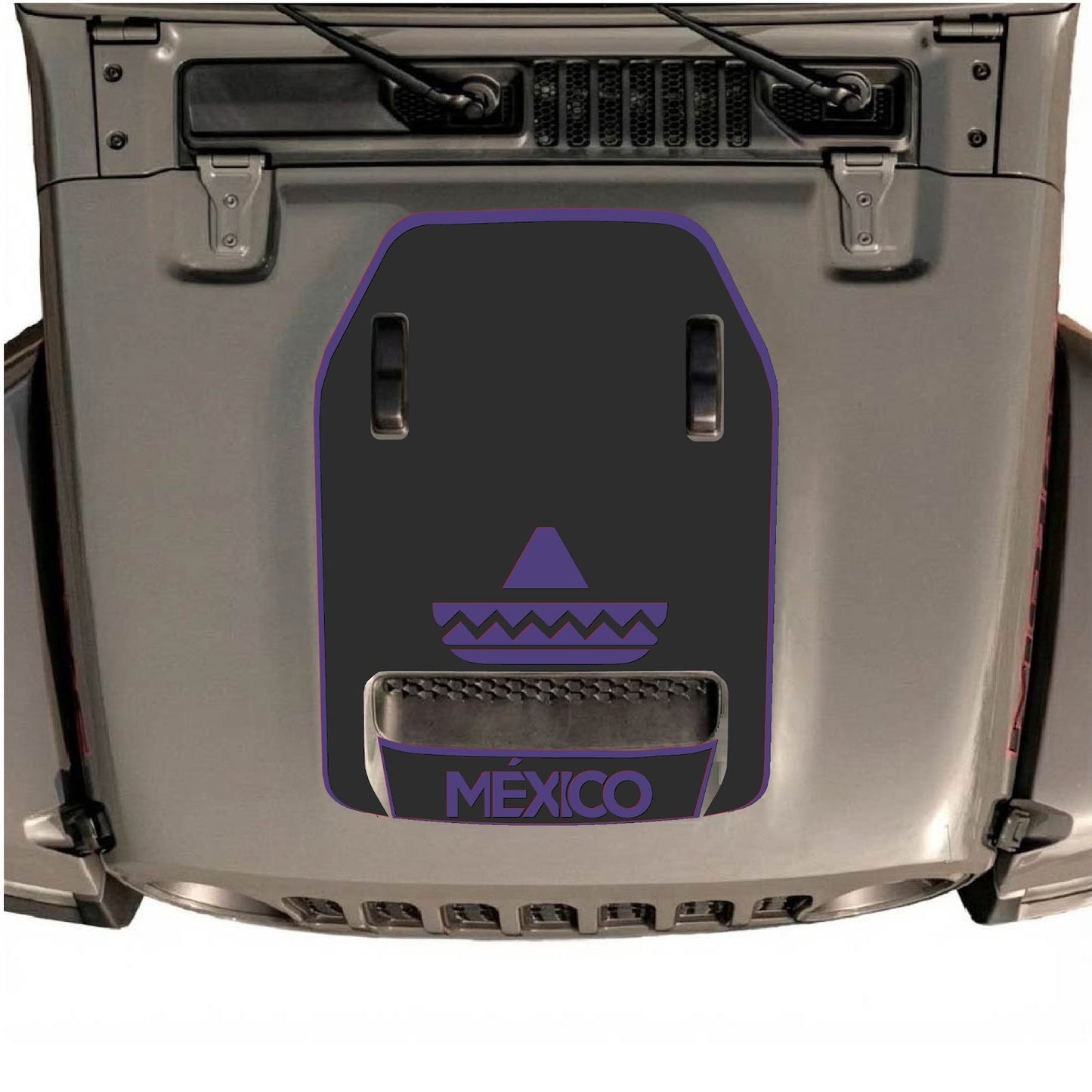 CarCode hood decal for Jeep Wrangler JL/JLU Rubicon 392 and JT Gladiator Mojave 2020-2026, style #15, featuring bold graphic design.