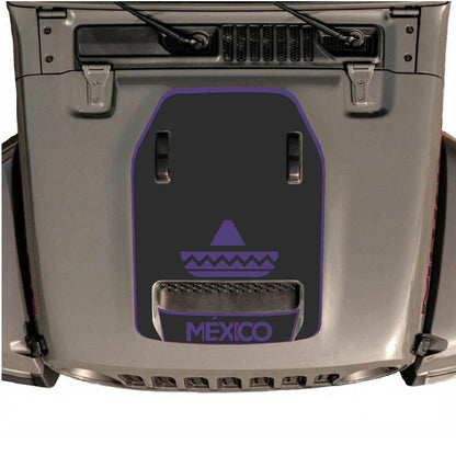 CarCode hood decal for Jeep Wrangler JL/JLU Rubicon 392 and JT Gladiator Mojave 2020-2026, style #15, featuring bold graphic design.