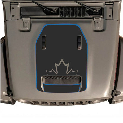 CarCode hood decal for Jeep Wrangler JL/JLU Rubicon 392 and JT Gladiator Mojave 2020-2026, style #78, shown on vehicle hood.