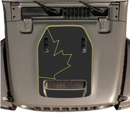 CarCode hood decal for Jeep Wrangler JL/JLU Rubicon 392 and JT Gladiator Mojave 2020-2026, style #27, shown on vehicle hood.
