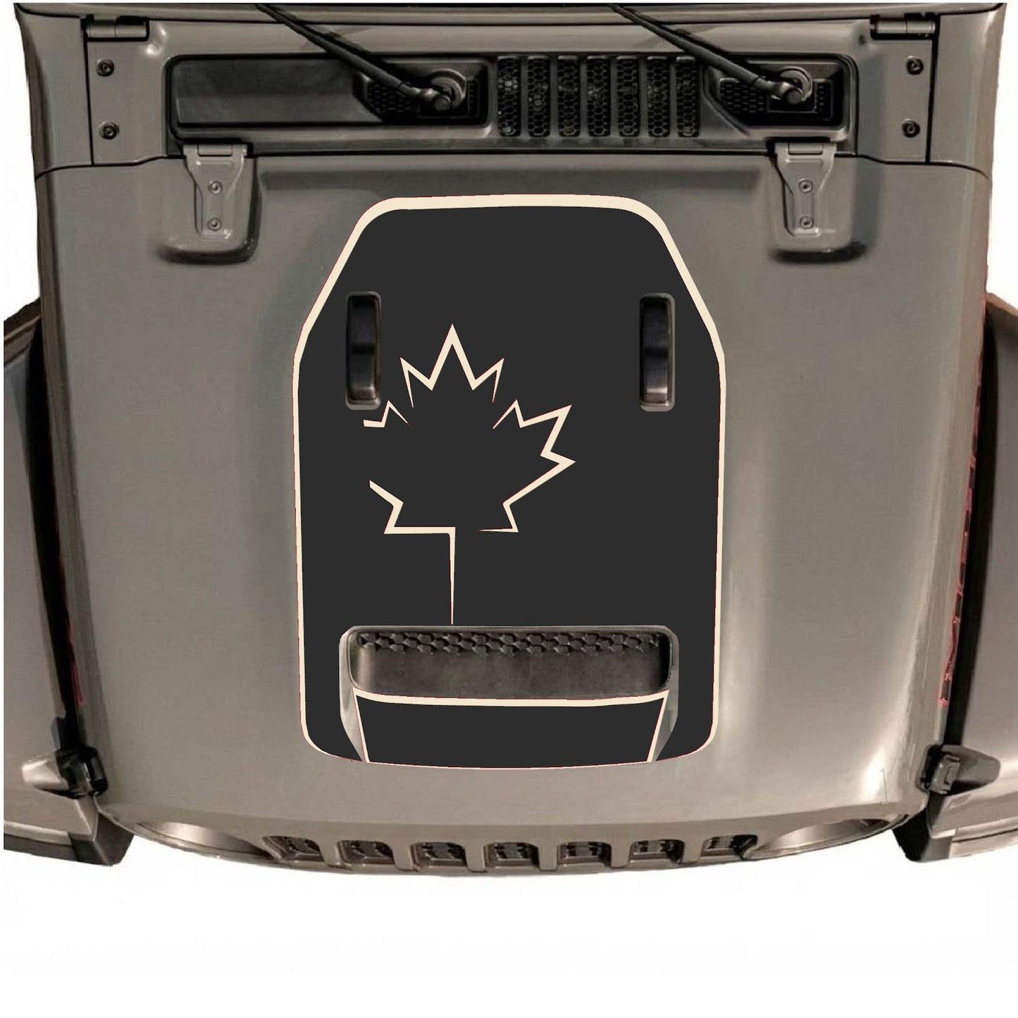 CarCode hood decal for Jeep Wrangler JL/JLU Rubicon 392 and JT Gladiator Mojave 2020-2026, stylish graphic design on vehicle hood