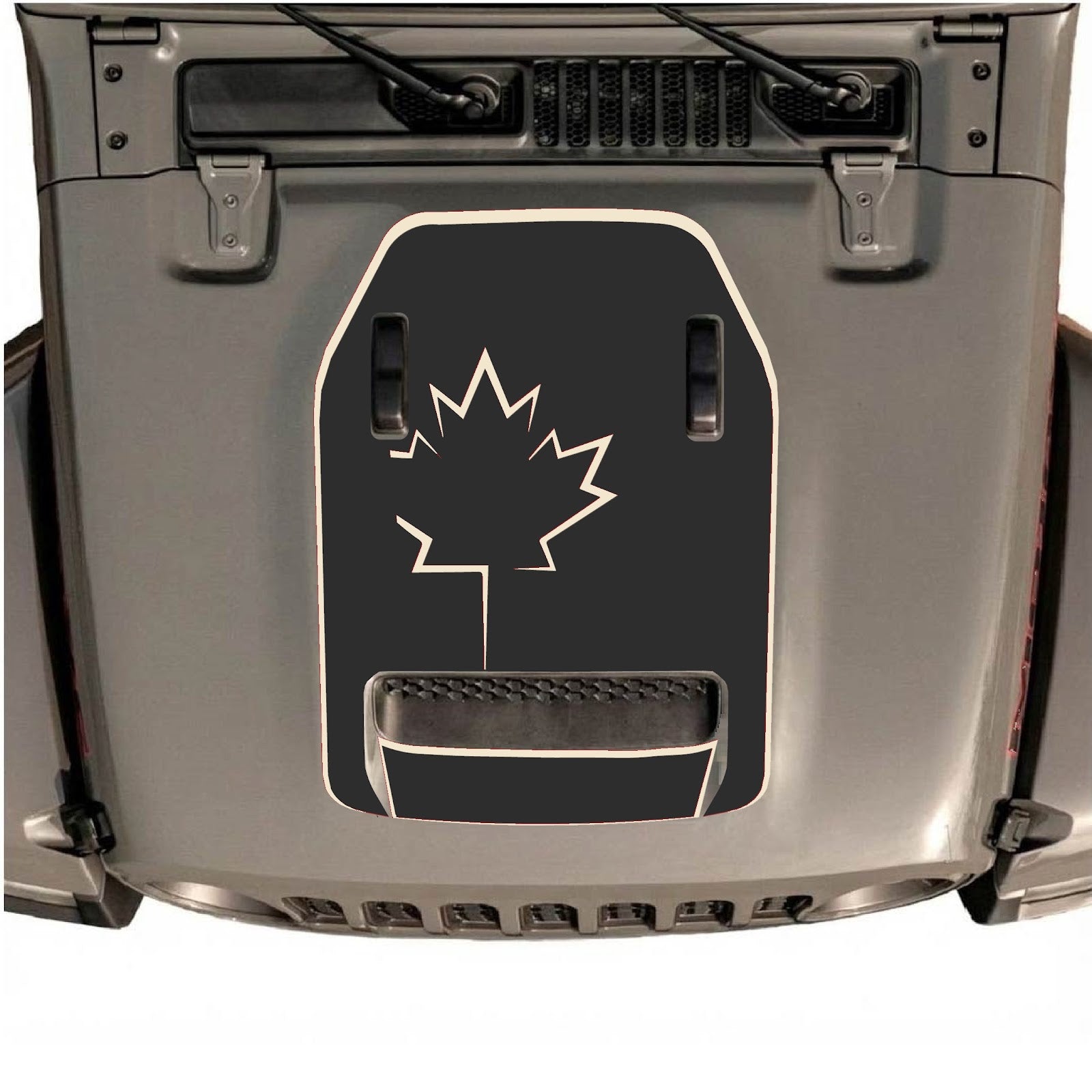 CarCode hood decal for Jeep Wrangler JL/JLU Rubicon 392 and JT Gladiator Mojave 2020-2026, stylish graphic design on vehicle hood