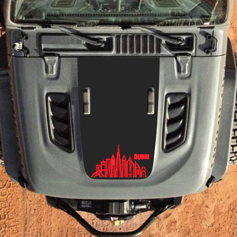 Hood Decal for Jeep Wrangler JL JLU Gladiator JT Rubicon Hood 2018+ Style #51