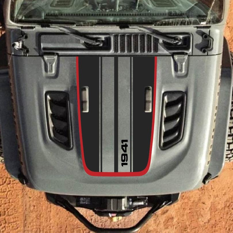 Hood Decal for Jeep Wrangler JL JLU Gladiator JT Rubicon Hood 2018+ Style #99