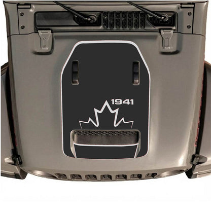 CarCode hood decal for Jeep Wrangler JL/JLU Rubicon 392 and JT Gladiator Mojave 2020-2026, style #17, featuring bold graphic design