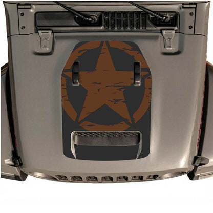 CarCode hood decal for Jeep Wrangler JL/JLU Rubicon 392 and JT Gladiator Mojave 2020-2026, style #36, shown on vehicle hood.