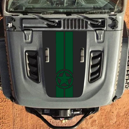 Hood Decal for Jeep Wrangler JL JLU Gladiator JT Rubicon Hood 2018+ Style #55