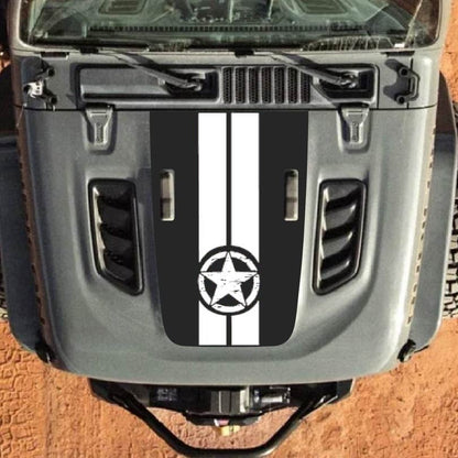 Hood Decal for Jeep Wrangler JL JLU Gladiator JT Rubicon Hood 2018+ Style #55