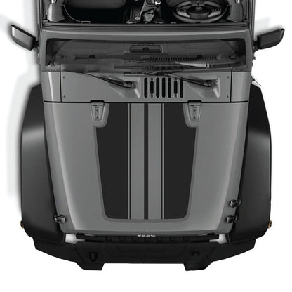 Jeep Wrangler JK/JKU hood decal by CarCode, Style #89, featuring bold graphic design on the vehicle's hood.