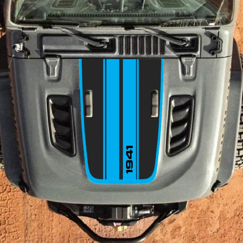 Hood Decal for Jeep Wrangler JL JLU Gladiator JT Rubicon Hood 2018+ Style #61