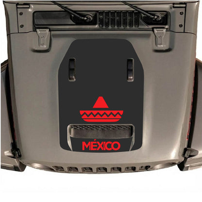 CarCode Jeep Wrangler JL/JLU Rubicon 392 and Gladiator Mojave hood decal, stylish decal design on vehicle hood.