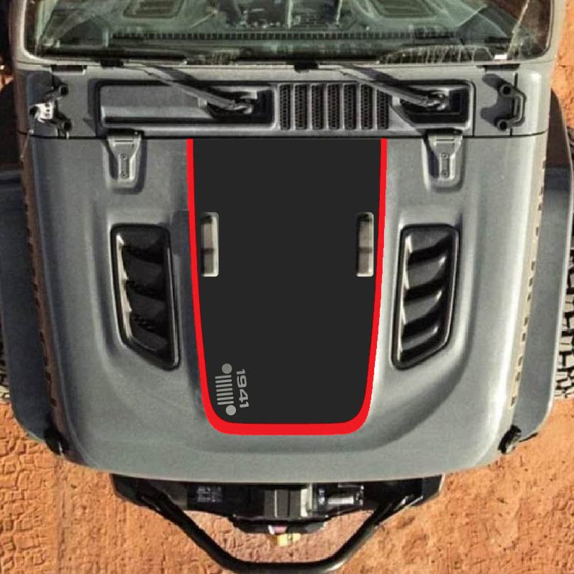 Hood Decal for Jeep Wrangler JL JLU Gladiator JT Rubicon Hood 2018+ Style #79