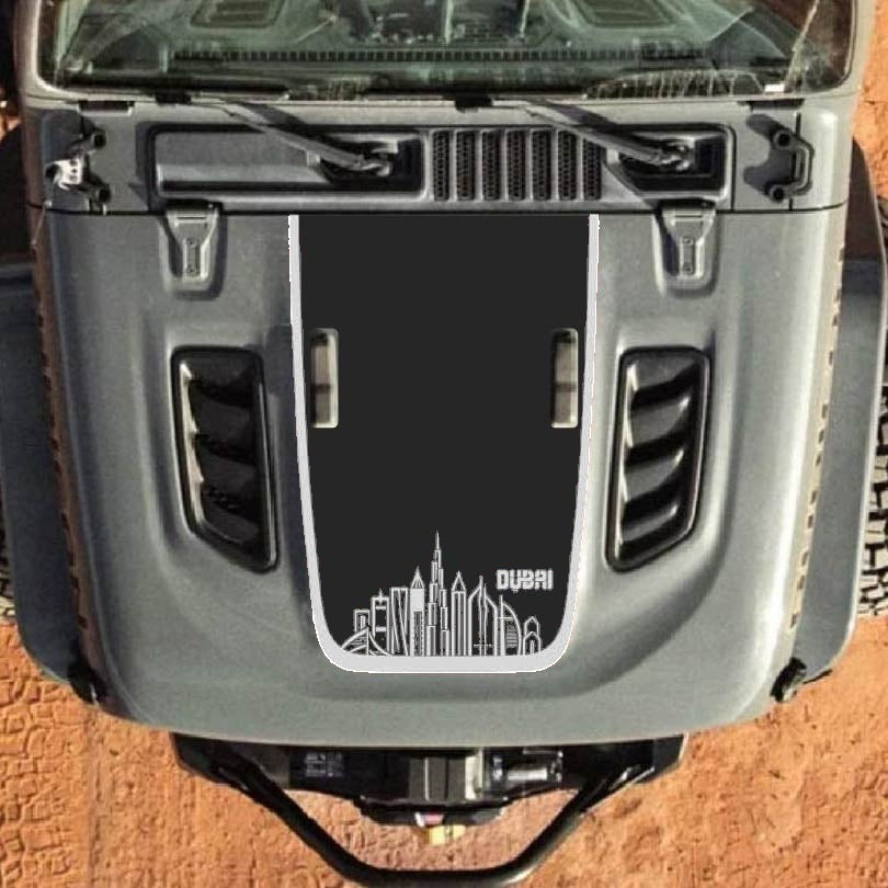 Hood Decal for Jeep Wrangler JL JLU Gladiator JT Rubicon Hood 2018+ Style #52