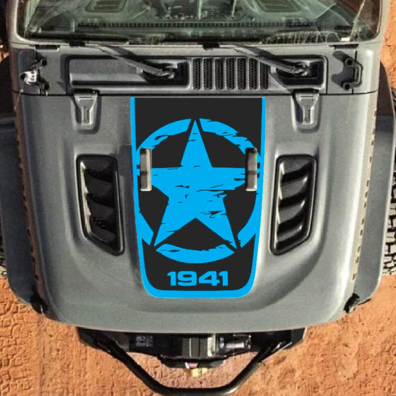 Hood Decal for Jeep Wrangler JL JLU Gladiator JT Rubicon Hood 2018+ Style #31
