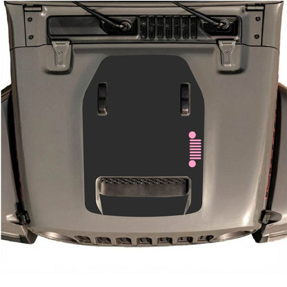 Jeep Wrangler JL/JLU Rubicon 392 and Gladiator Mojave hood decal by CarCode, style #58, featuring bold graphic design on vehicle hood.