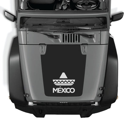 CarCode hood decal for Jeep Wrangler JK/JKU 2007-2018, style #33, featuring a sleek design on the vehicle's hood.