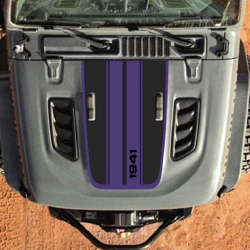 Hood Decal for Jeep Wrangler JL JLU Gladiator JT Rubicon Hood 2018+ Style #61
