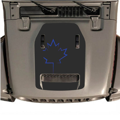 CarCode hood decal for Jeep Wrangler JL/JLU Rubicon 392 and JT Gladiator Mojave 2020-2026, style #24, shown on vehicle hood.