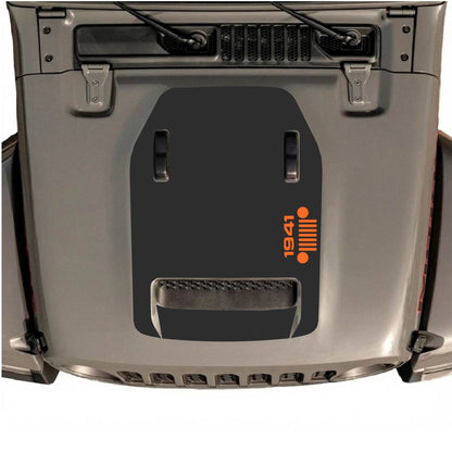 CarCode hood decal for Jeep Wrangler JL/JLU Rubicon 392 and Gladiator Mojave 2020-2026, style #56, shown on vehicle hood.
