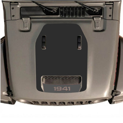 Jeep Wrangler JL/JLU Rubicon 392 and Gladiator Mojave hood decal by CarCode, stylish graphic design on vehicle hood.