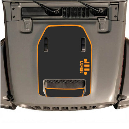 CarCode hood decal for Jeep Wrangler JL/JLU Rubicon 392 and JT Gladiator Mojave, style #55, featuring bold graphic design on the hood