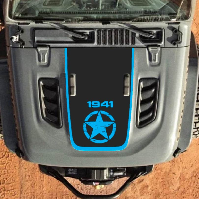 Hood Decal for Jeep Wrangler JL JLU Gladiator JT Rubicon Hood 2018+ Style #19