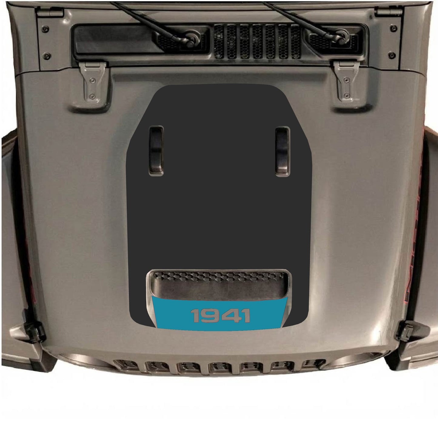 CarCode hood decal for Jeep Wrangler JL/JLU Rubicon 392 and JT Gladiator Mojave 2020-2026, stylish graphic design on the hood