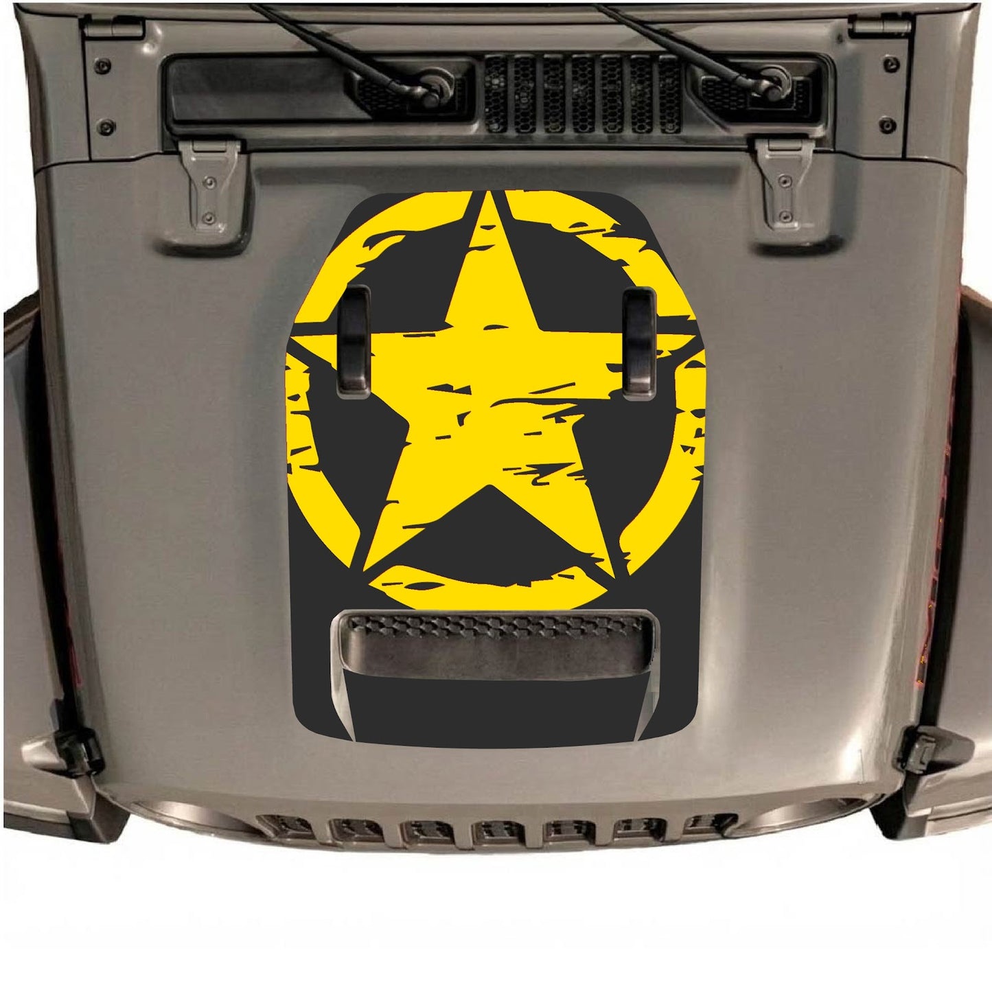 Jeep Wrangler JL/JLU Rubicon 392 hood decal by CarCode, style #36, featuring bold graphic design on vehicle hood.