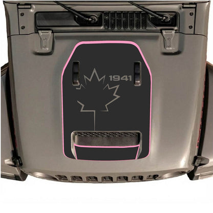 CarCode hood decal for Jeep Wrangler JL/JLU Rubicon 392 and JT Gladiator Mojave 2020-2026, style #79, shown on vehicle hood