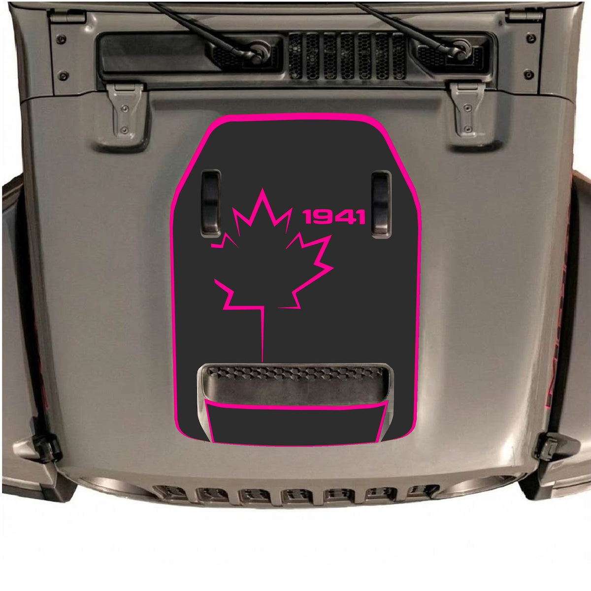 Autocollant de capot CarCode pour Jeep Wrangler JL/JLU Rubicon 392 et JT Gladiator Mojave 2020-2026, style n°21, affiché sur le capot du véhicule