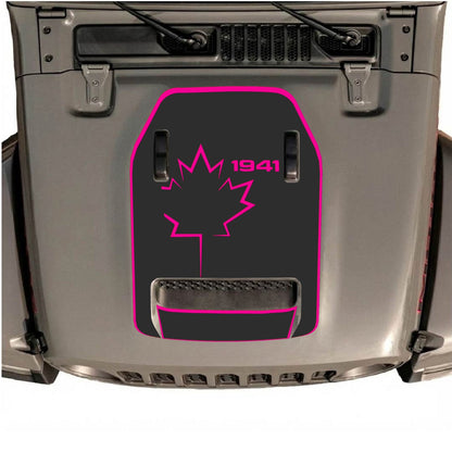 Autocollant de capot CarCode pour Jeep Wrangler JL/JLU Rubicon 392 et JT Gladiator Mojave 2020-2026, style n°21, affiché sur le capot du véhicule