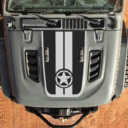 Hood Decal for Jeep Wrangler JL JLU Gladiator JT Rubicon Hood 2018+ Style #53