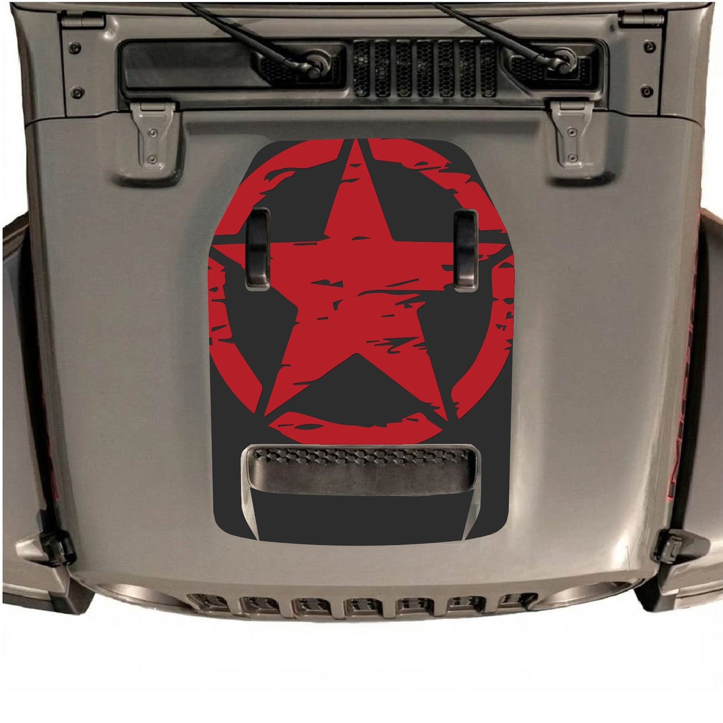 CarCode hood decal for Jeep Wrangler JL/JLU Rubicon 392 and JT Gladiator Mojave 2020-2026, stylish custom decal on vehicle hood