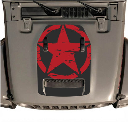 CarCode hood decal for Jeep Wrangler JL/JLU Rubicon 392 and JT Gladiator Mojave 2020-2026, stylish custom decal on vehicle hood