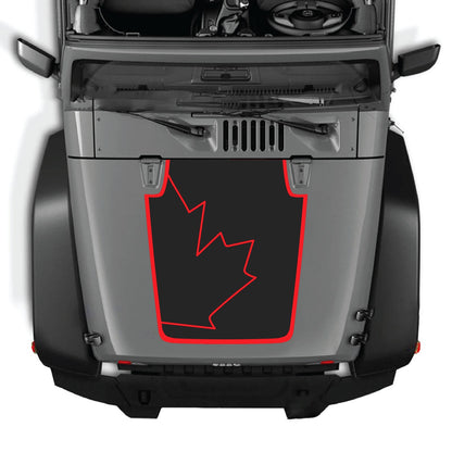 Jeep Wrangler JK/JKU hood decal by CarCode, style #15, featuring bold graphic design on the vehicle's hood.