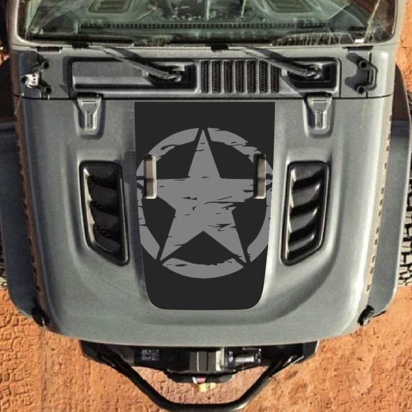 Hood Decal for Jeep Wrangler JL JLU Gladiator JT Rubicon Hood 2018+ Style #24