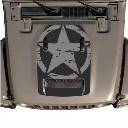 CarCode hood decal for Jeep Wrangler JL/JLU Rubicon 392 and JT Gladiator Mojave, style #36, shown on vehicle hood.
